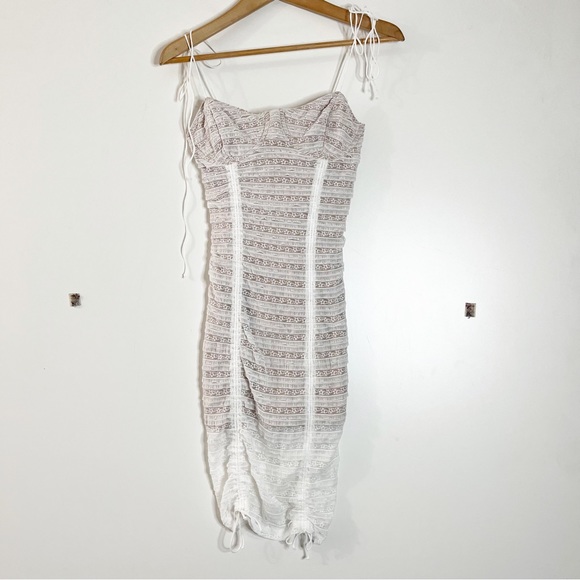 For love & lemons fondant shirred white mini dress - Picture 8 of 9